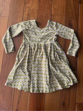 EUC Hanna Andersson Long Sleeve Playground Dress with Pockets Size 5
